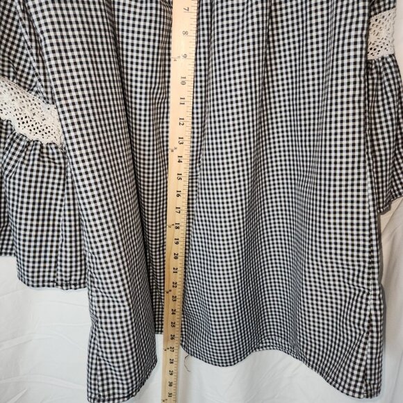 Women's 3X Boho, Hippie, Lacy, Large Bell Sleeves, Embordered Top cotton - Picture 16 of 16